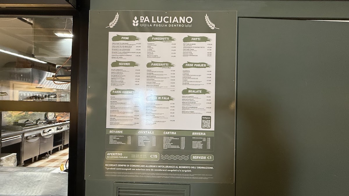 DA LUCIANO - La Puglia dentro Menu 1