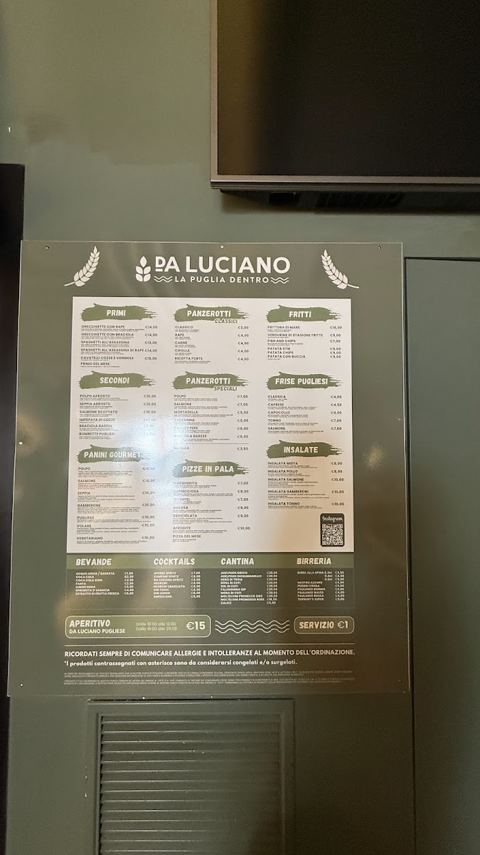 DA LUCIANO - La Puglia dentro Menu 2