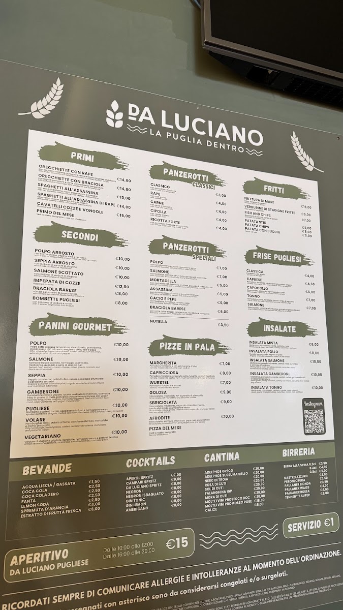 DA LUCIANO - La Puglia dentro Menu 8