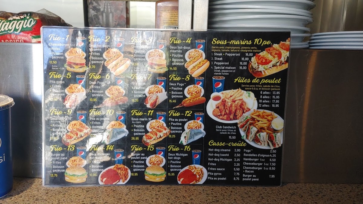 Le Chevalier Blanc Menu 2