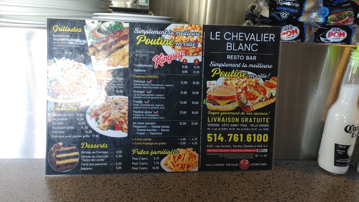 Le Chevalier Blanc Menu 3