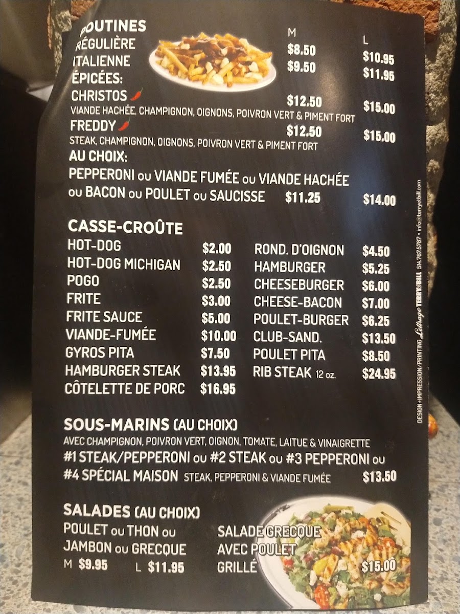 Le Chevalier Blanc Menu 6
