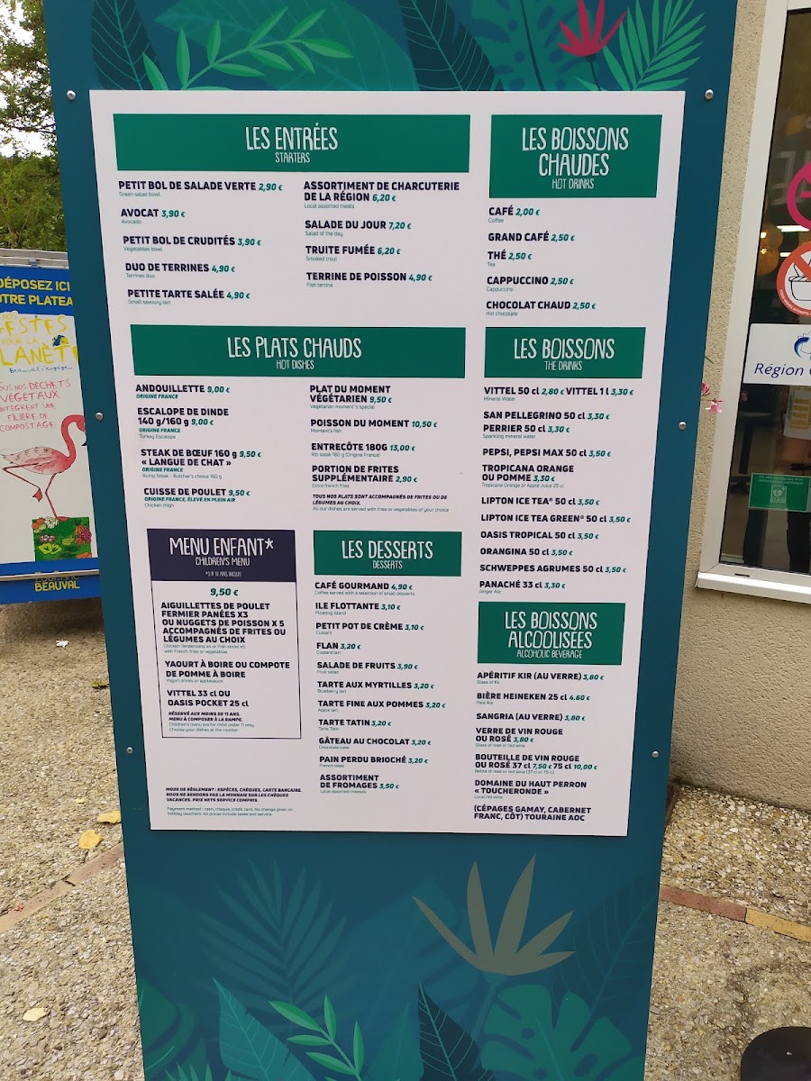Le Tropical Menu 1