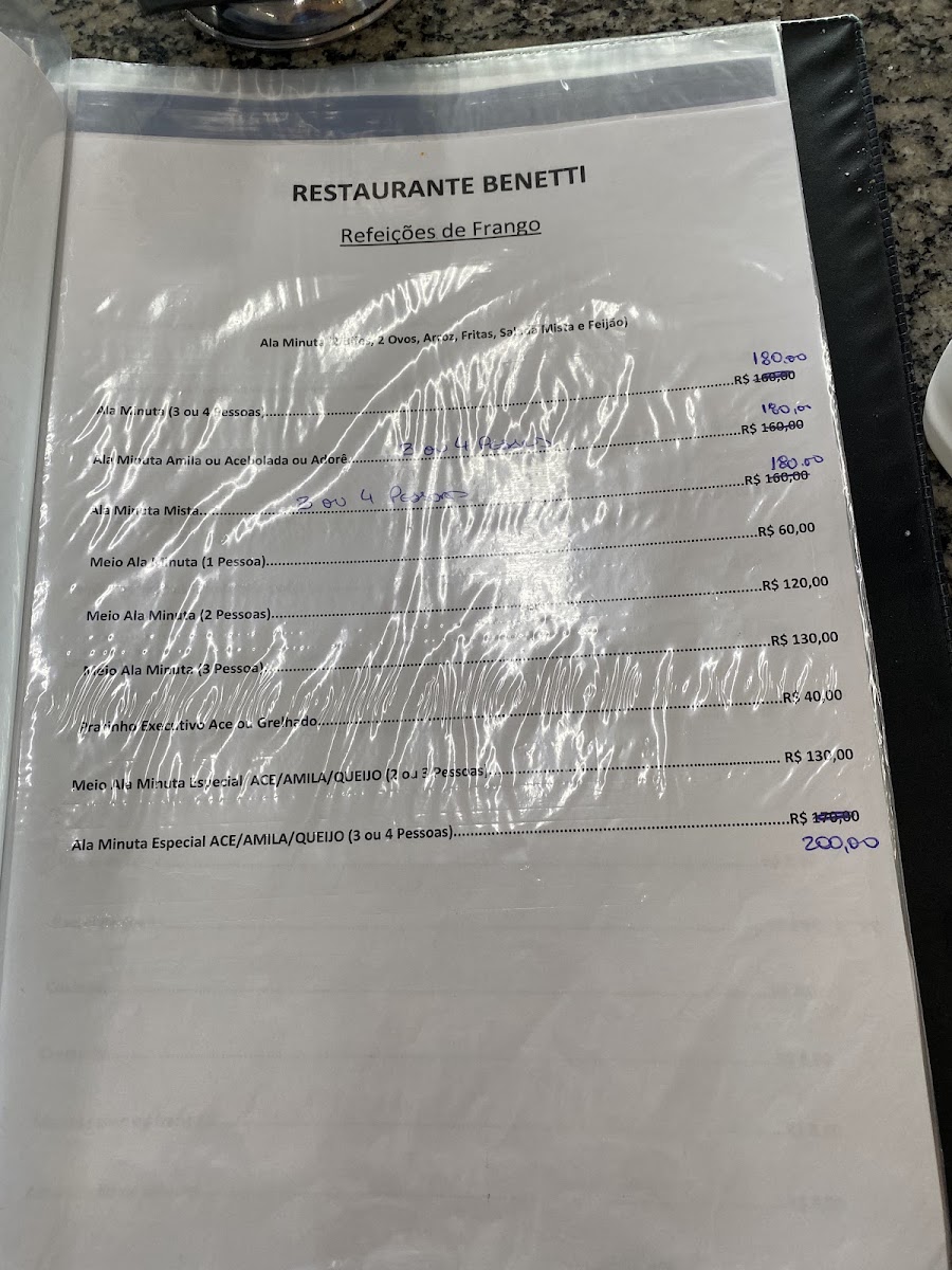 Restaurante e Lancheria Benetti Menu 1