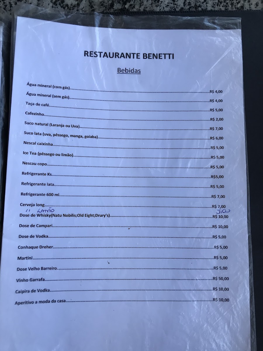 Restaurante e Lancheria Benetti Menu 9