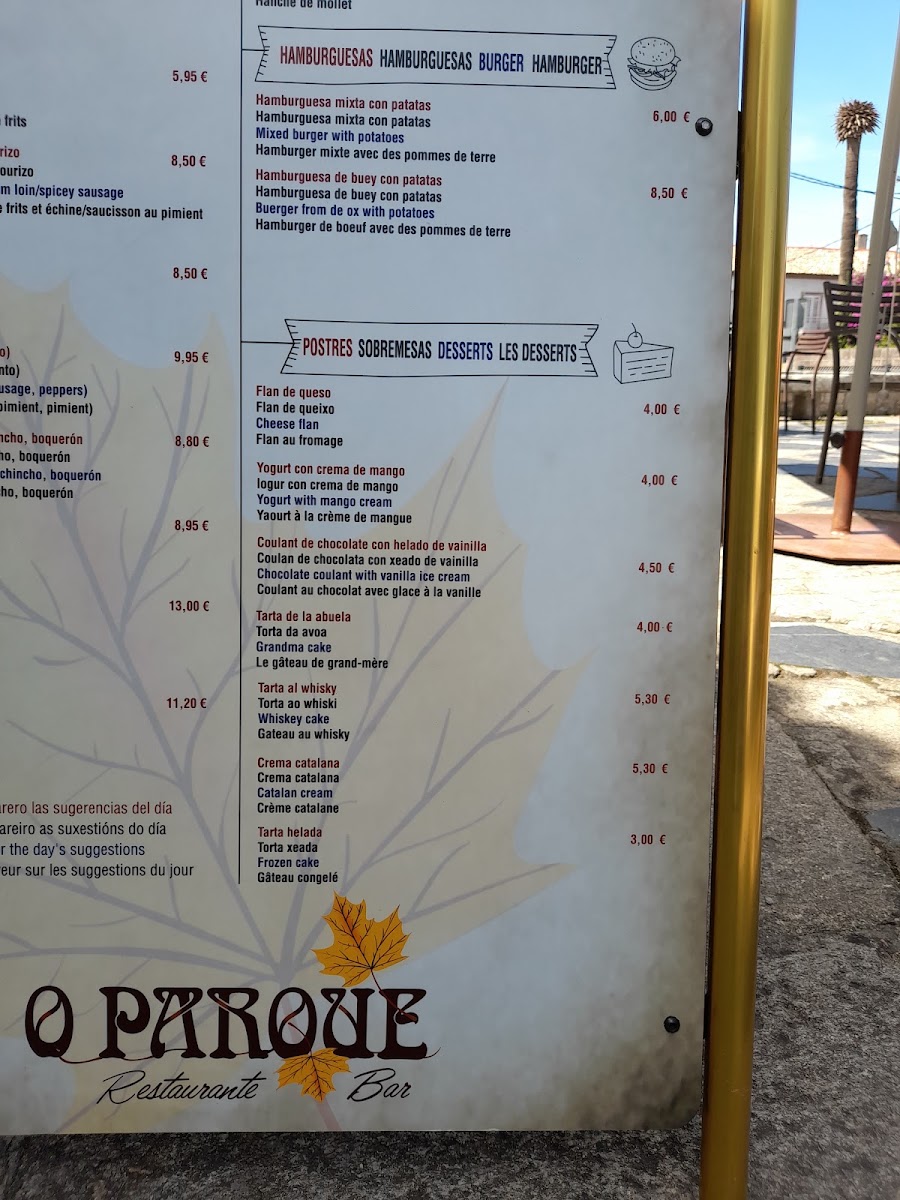 O Parque Menu 5