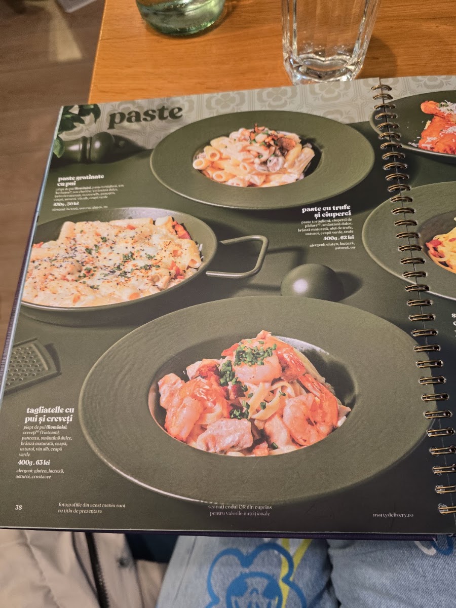 Marty Restaurants Muzeului Menu 1