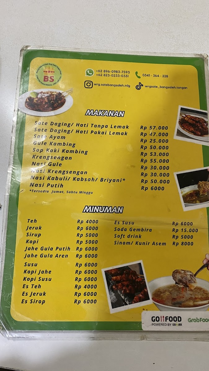 Warung Sate & Gule Kambing Bang Saleh Menu 2