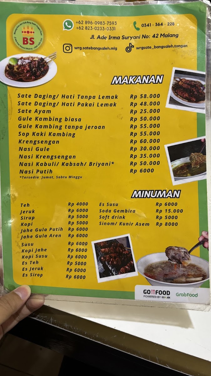 Warung Sate & Gule Kambing Bang Saleh Menu 3