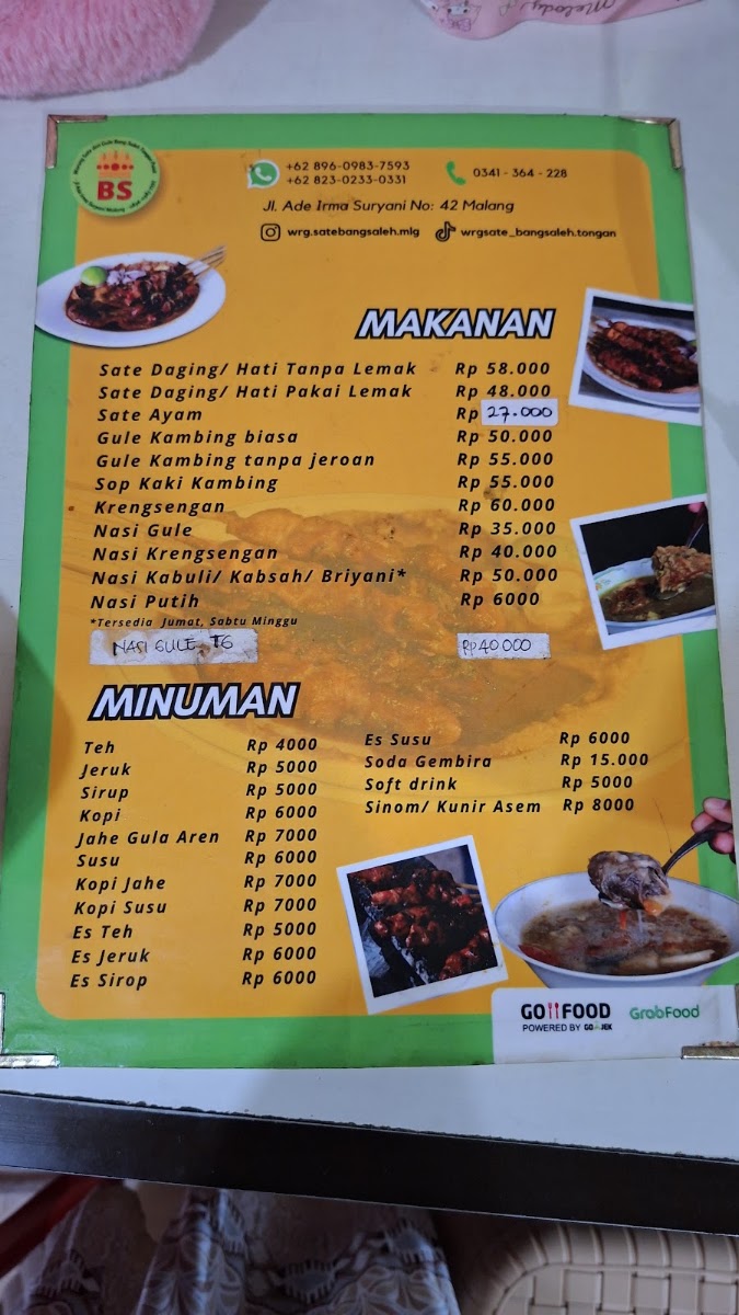 Warung Sate & Gule Kambing Bang Saleh Menu 4