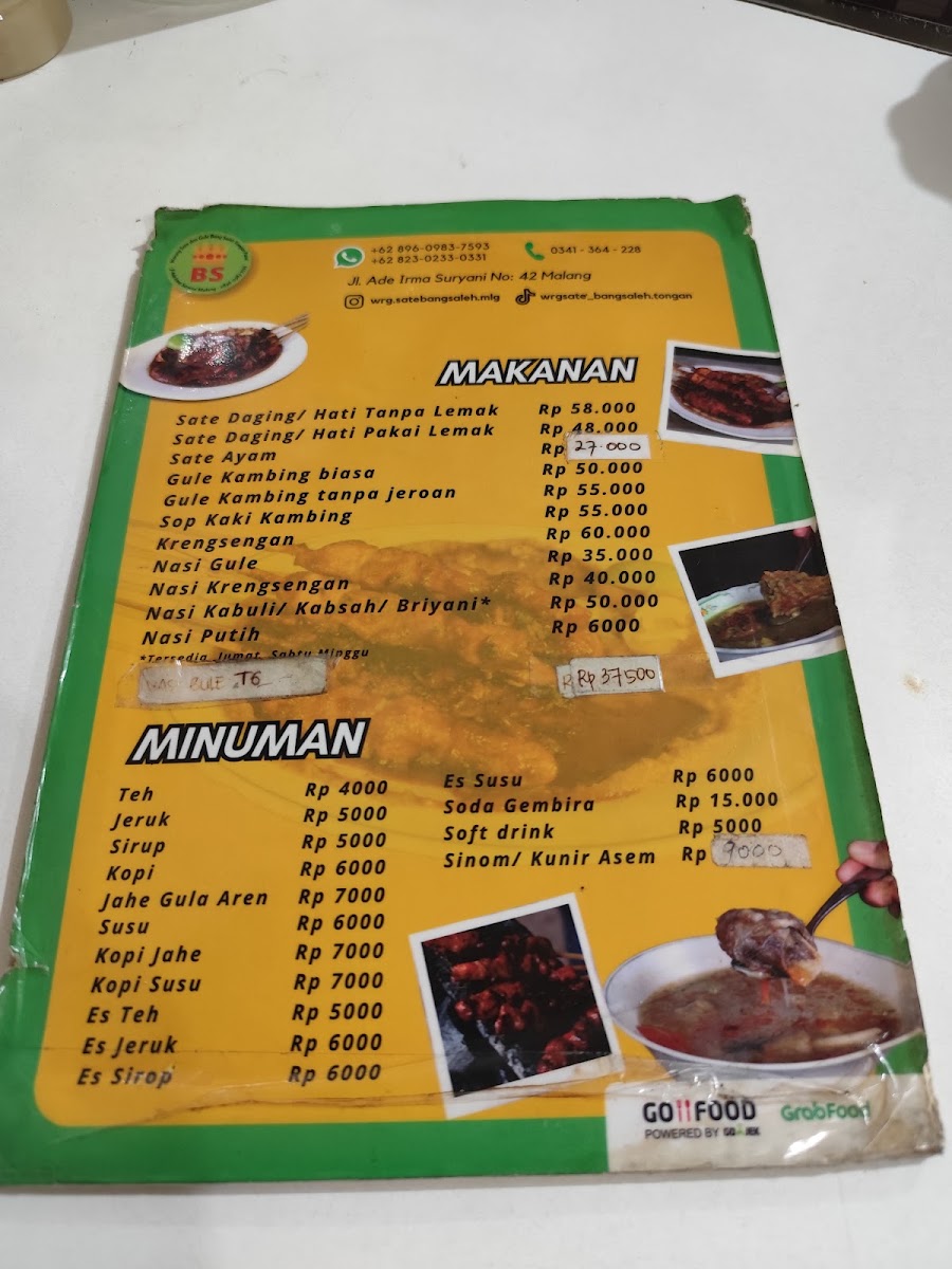 Warung Sate & Gule Kambing Bang Saleh Menu 5