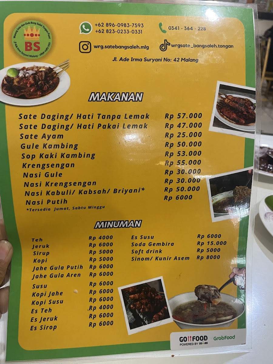 Warung Sate & Gule Kambing Bang Saleh Menu 6