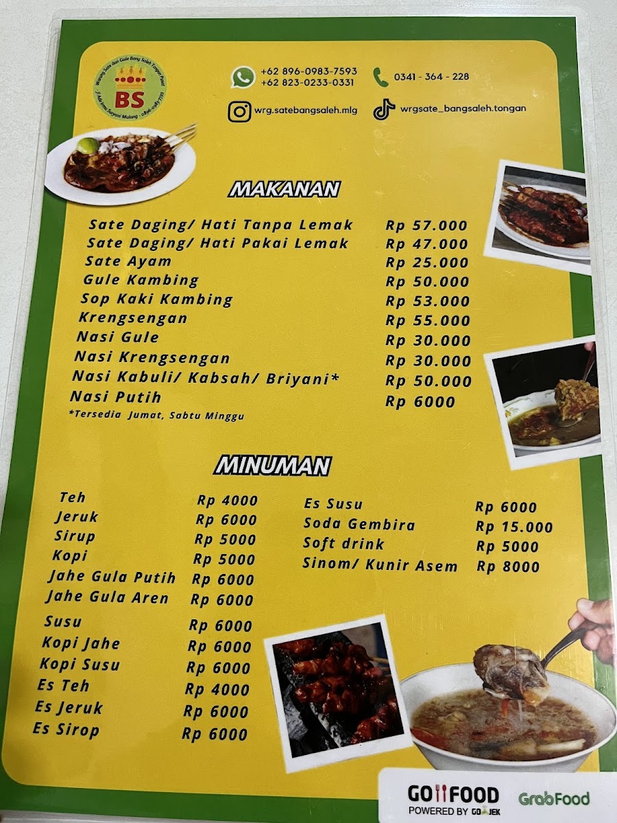 Warung Sate & Gule Kambing Bang Saleh Menu 8