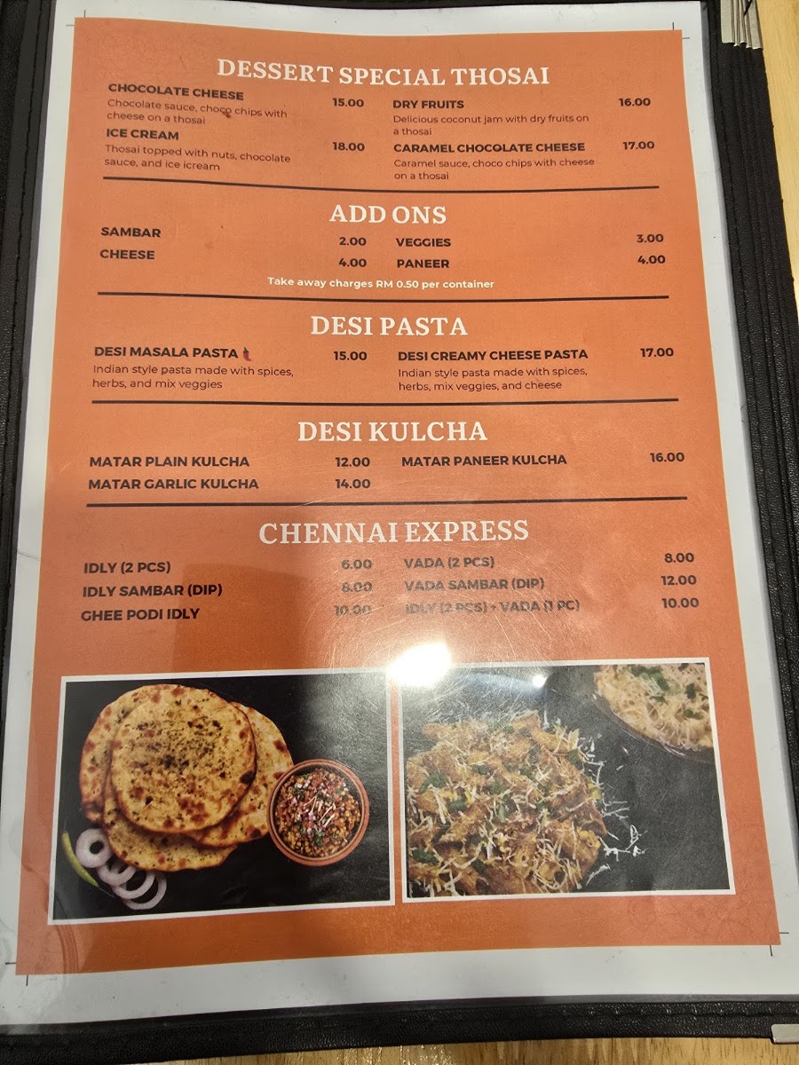 Thosai Cafe Menu 9