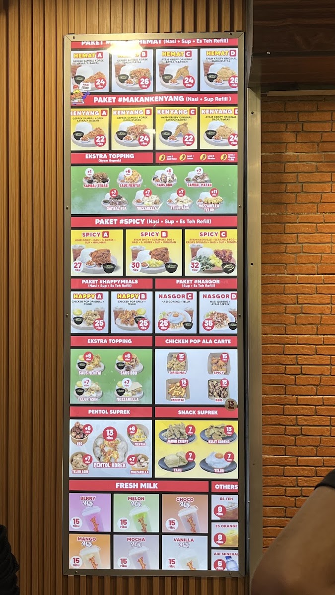 Ayam Geprek Mr Suprek Koni Menu 1