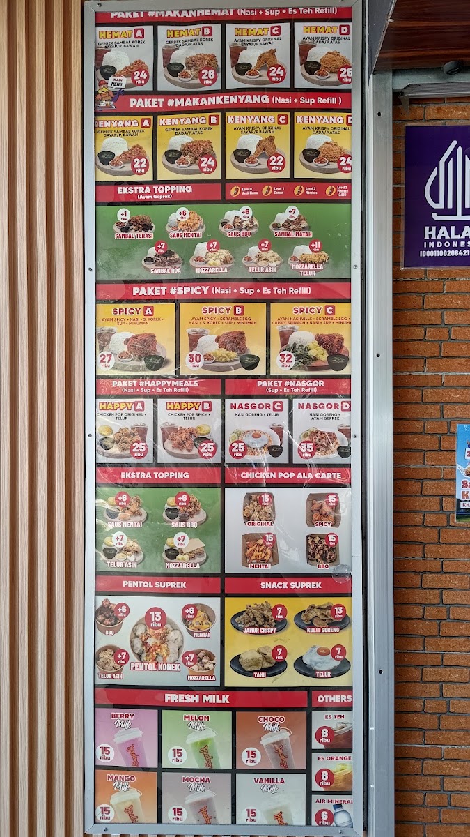 Ayam Geprek Mr Suprek Koni Menu 2