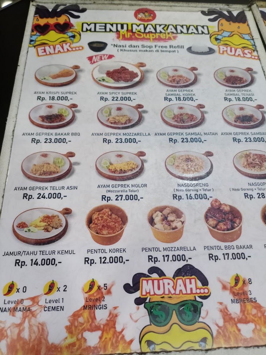 Ayam Geprek Mr Suprek Koni Menu 8