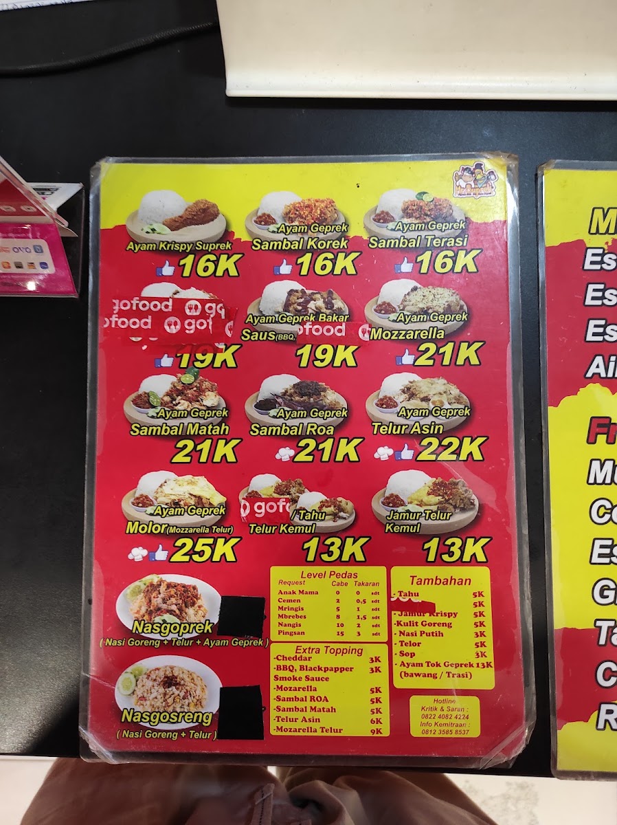 Ayam Geprek Mr Suprek Koni Menu 9