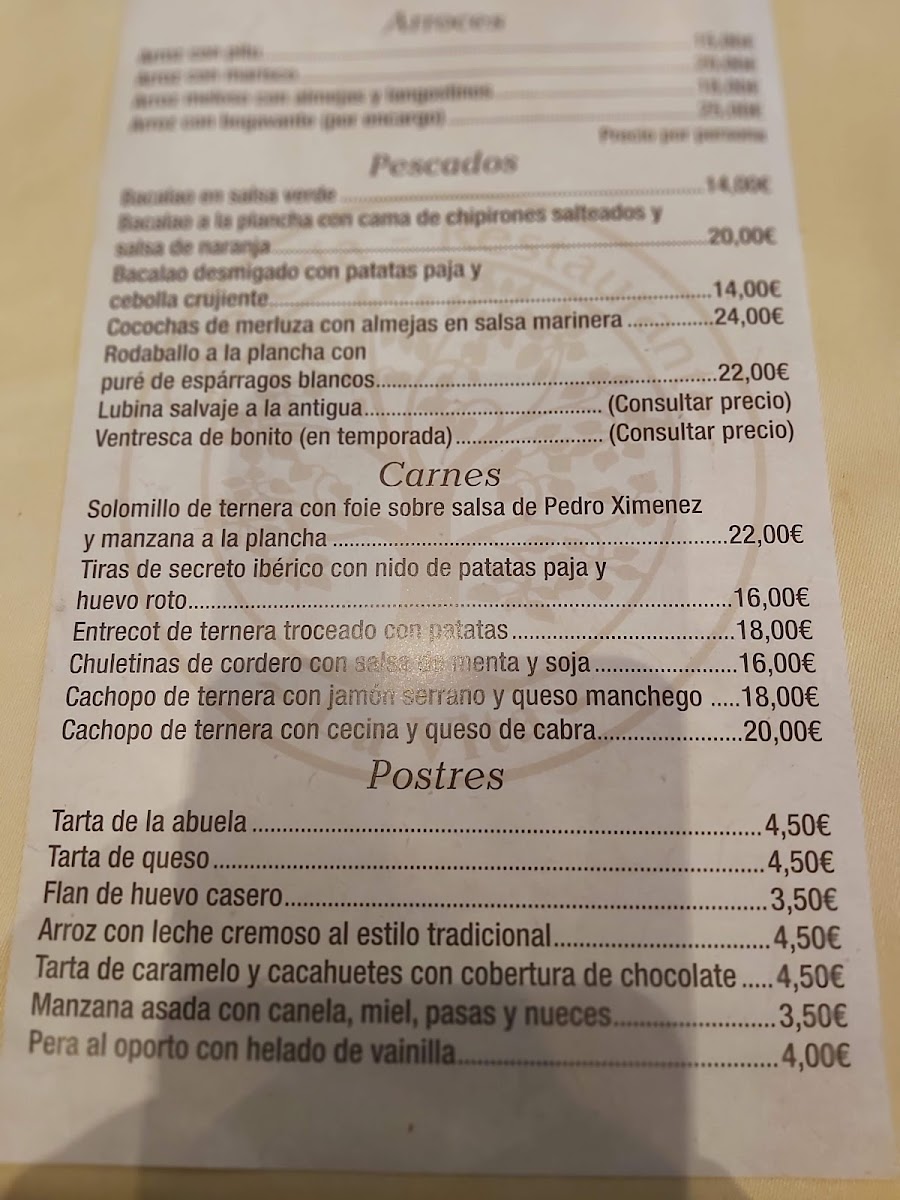 Restaurante La Vita Menu 10