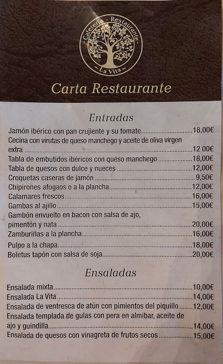 Restaurante La Vita Menu 5