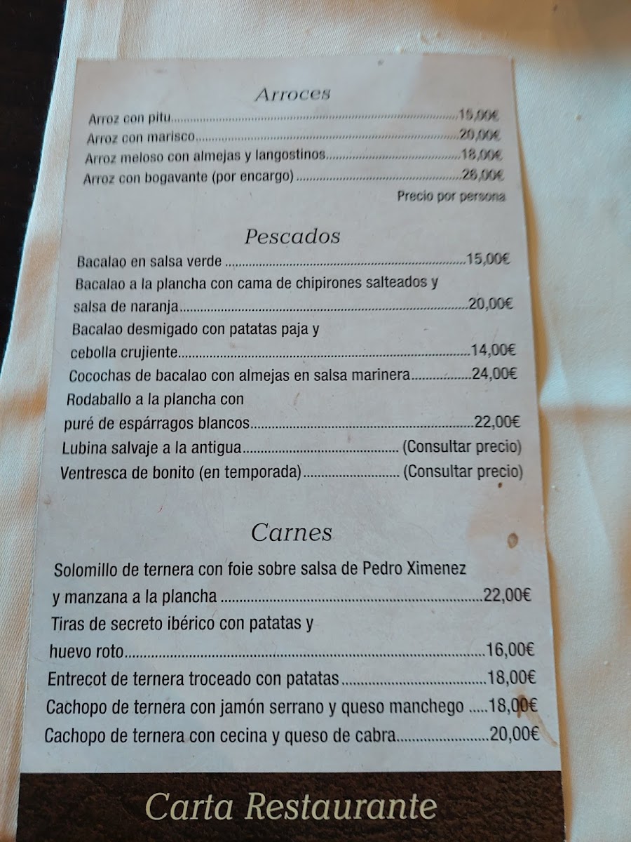 Restaurante La Vita Menu 7