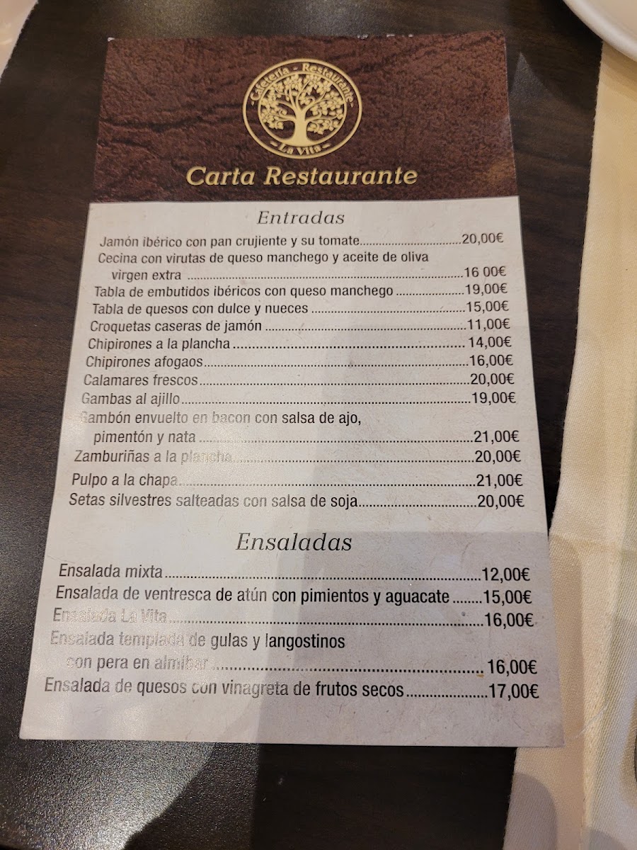 Restaurante La Vita Menu 8