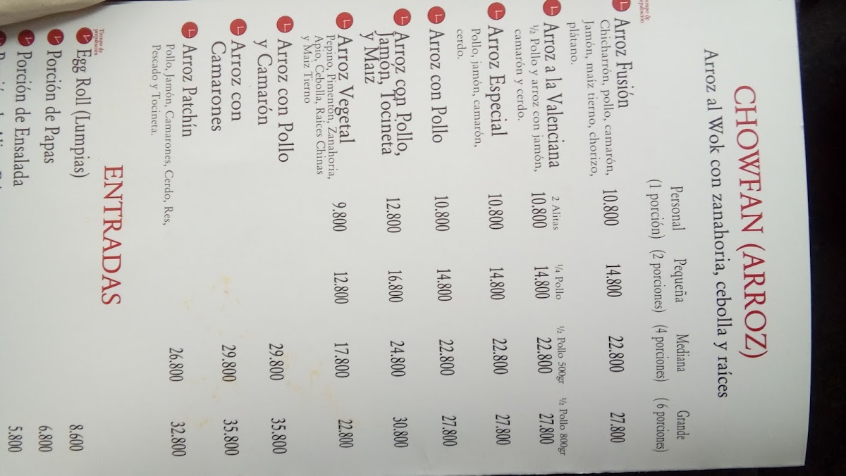 Gran China Restaurante Menu 7