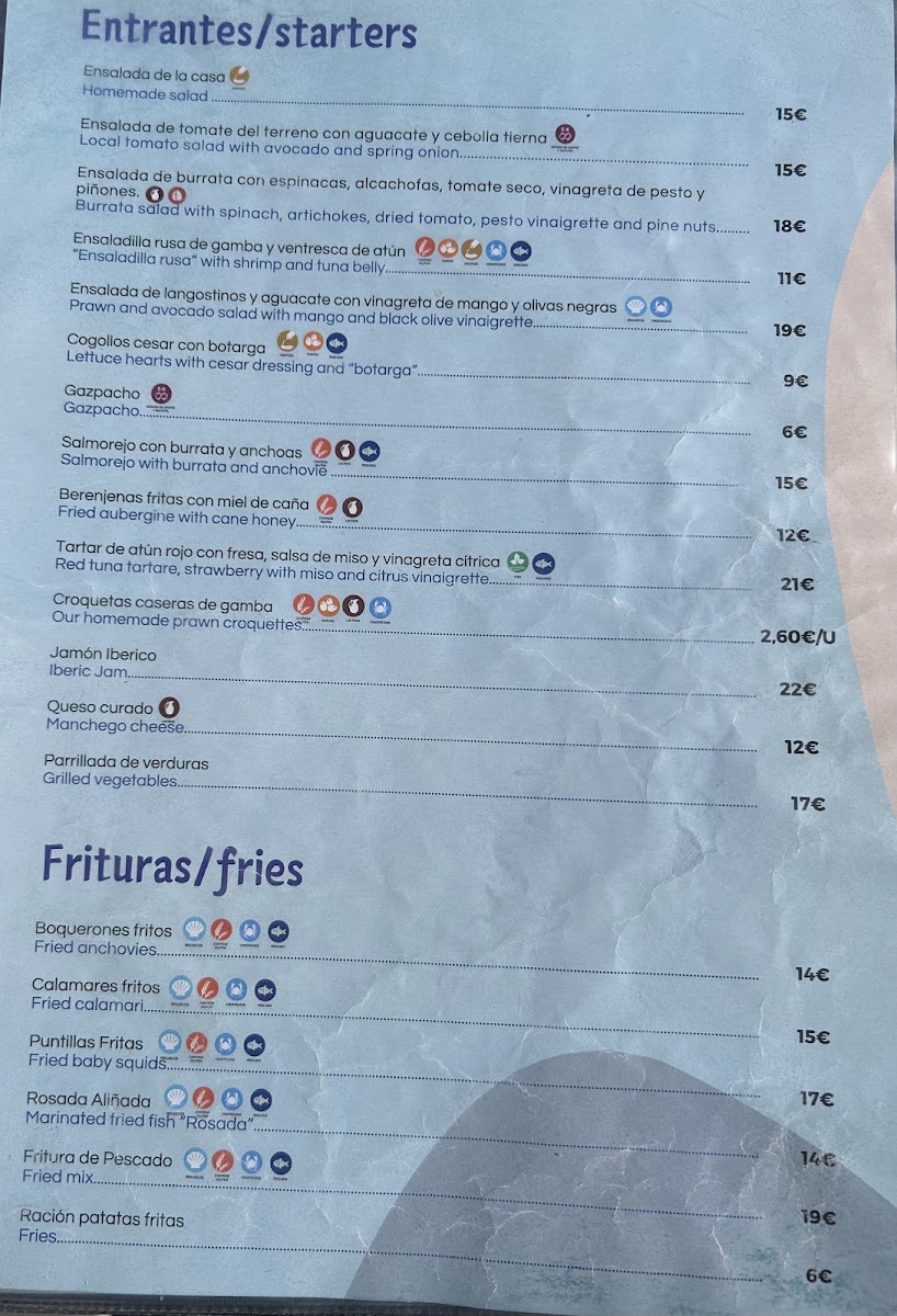 El Chambao de Joaquín Menu 1