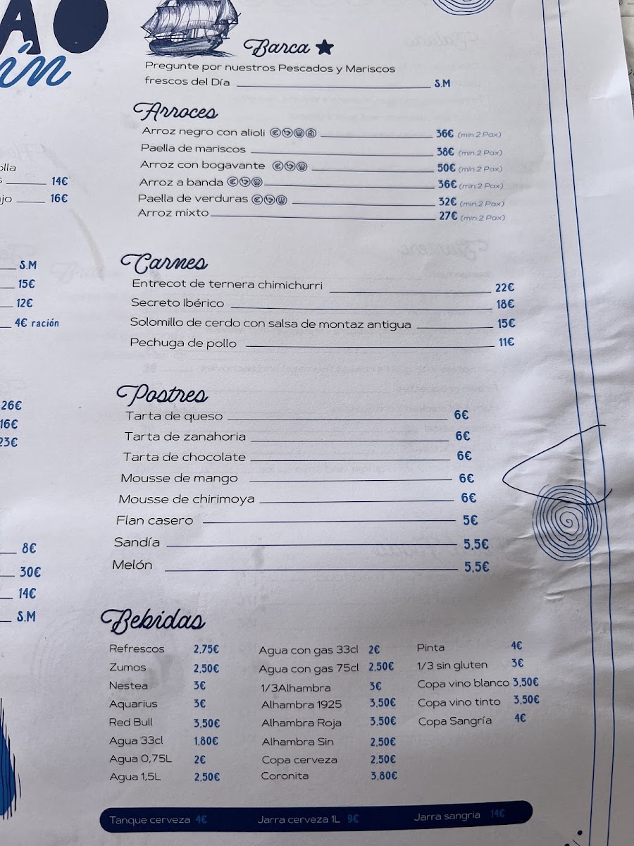 El Chambao de Joaquín Menu 10
