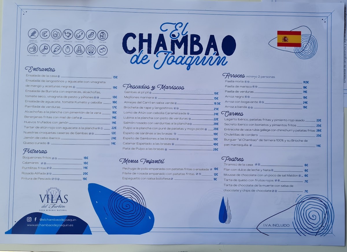 El Chambao de Joaquín Menu 7