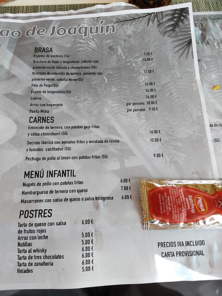 El Chambao de Joaquín Menu 8