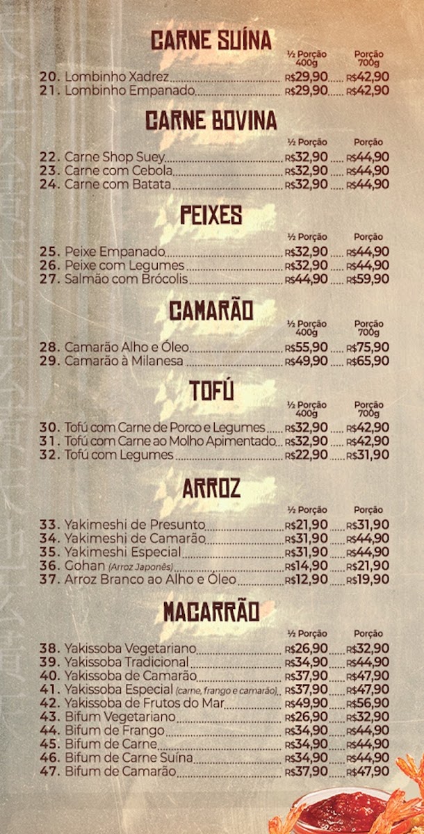 Restaurante Sushi Tatuapé Menu 2