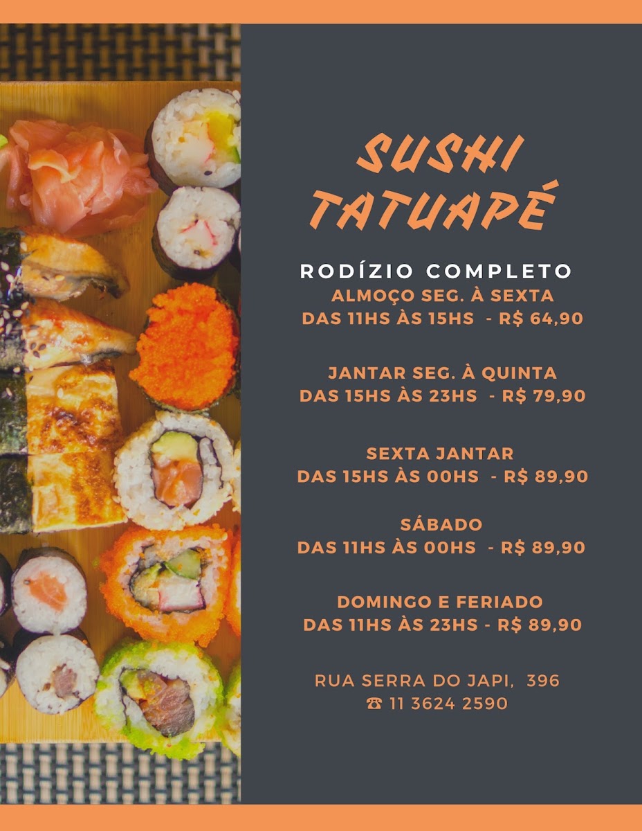 Restaurante Sushi Tatuapé Menu 9
