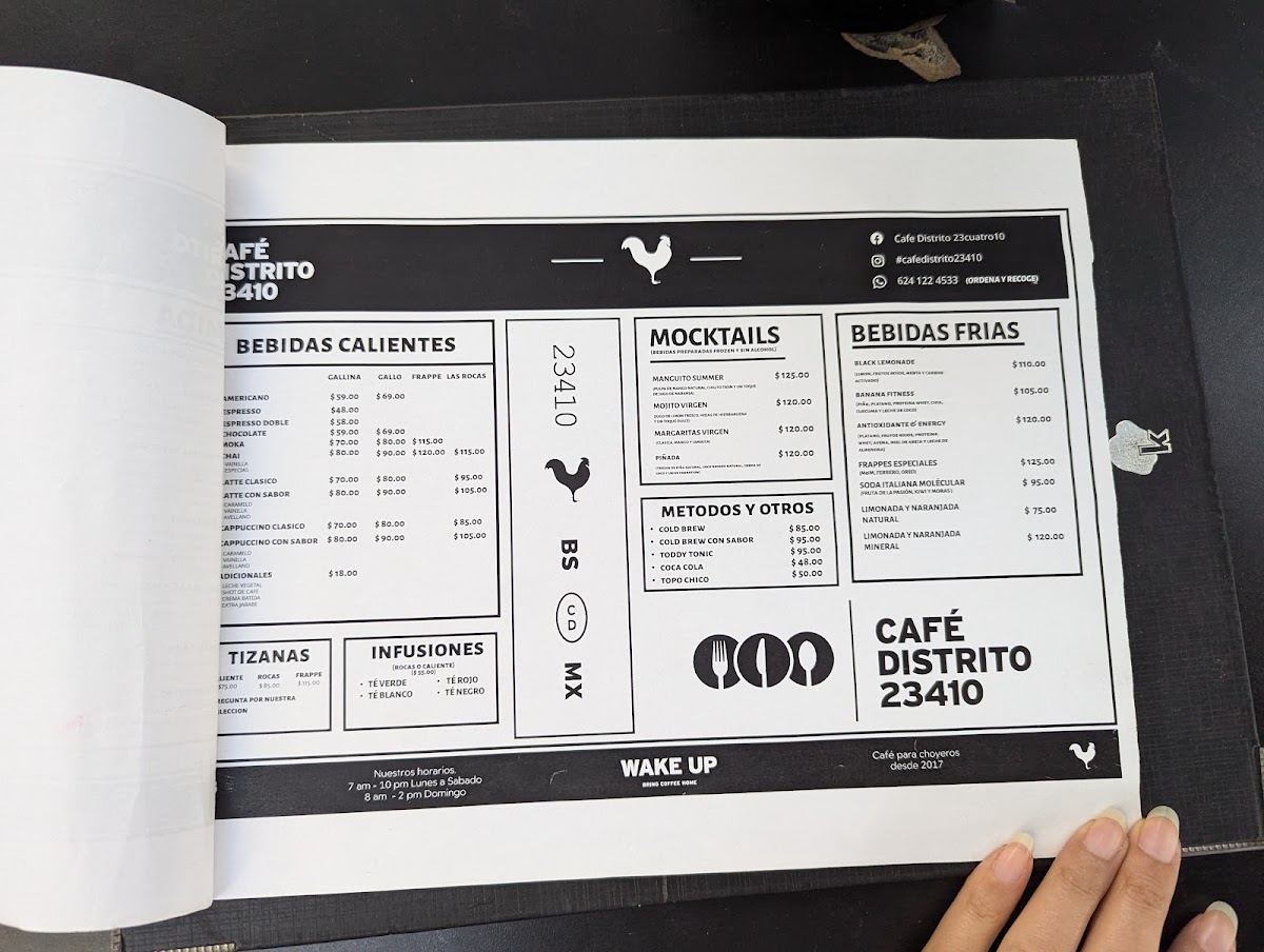 Cafe Distrito 23410 Menu 1