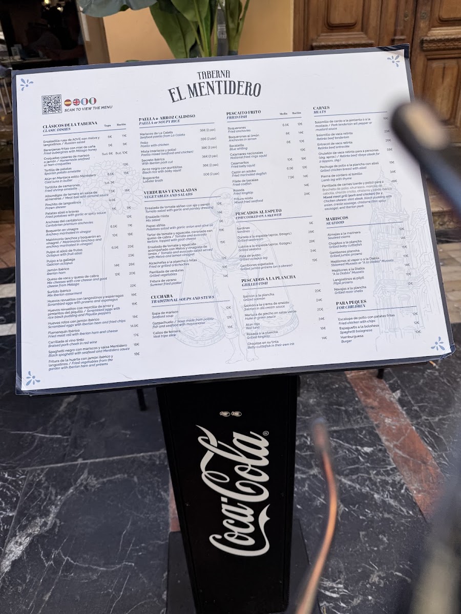 Taberna - Restaurante El Mentidero Málaga Menu 1