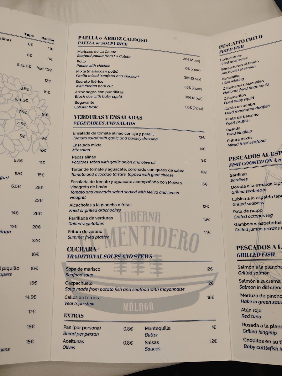 Taberna - Restaurante El Mentidero Málaga Menu 4