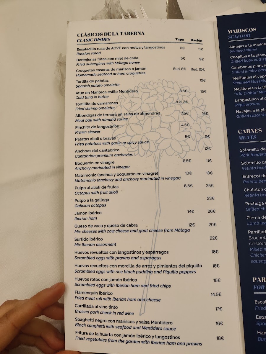 Taberna - Restaurante El Mentidero Málaga Menu 5