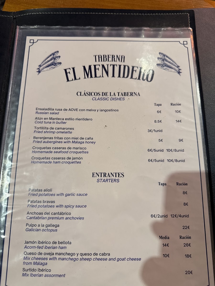 Taberna - Restaurante El Mentidero Málaga Menu 6