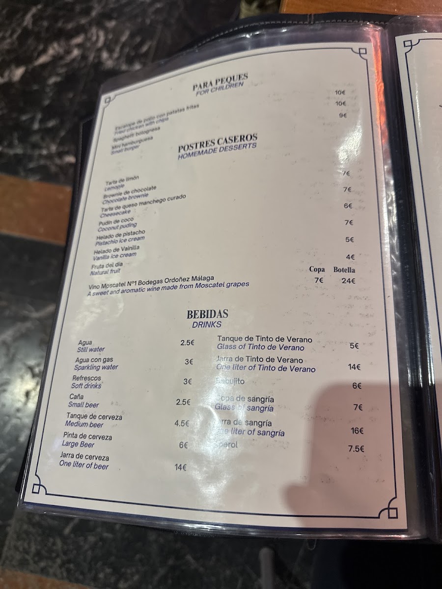 Taberna - Restaurante El Mentidero Málaga Menu 8