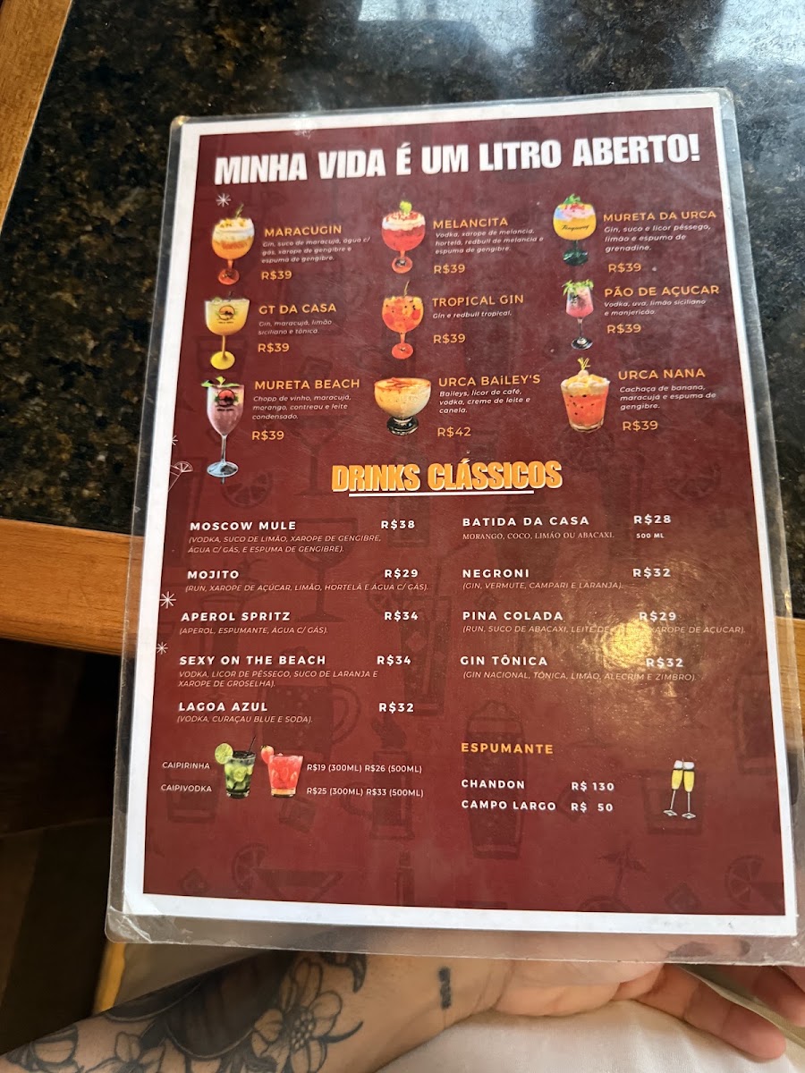 Urca Grill Menu 1