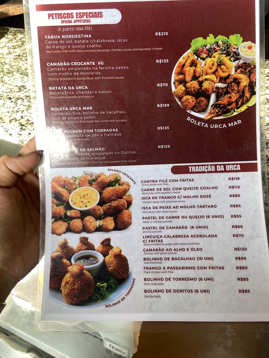Urca Grill Menu 2
