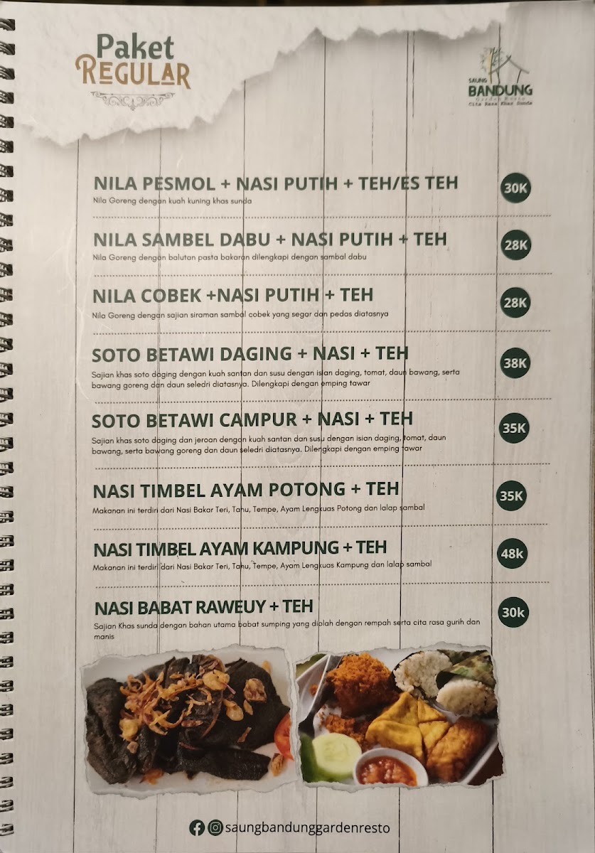 Saung Bandung Garden Resto Menu 9