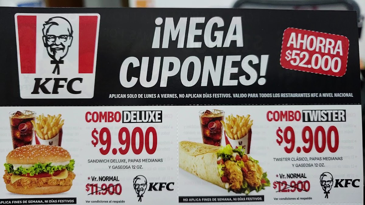 KFC Menu 1