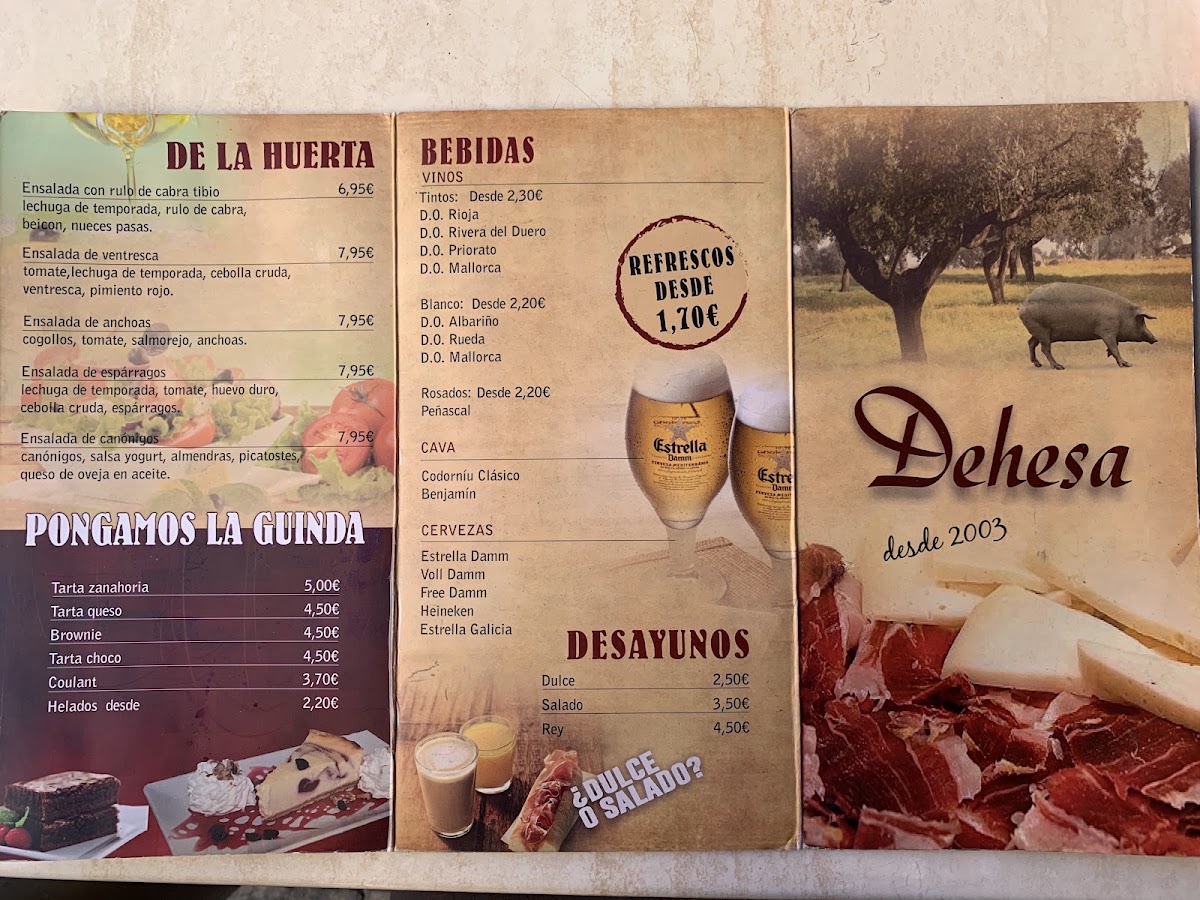 Dehesa Menu 2