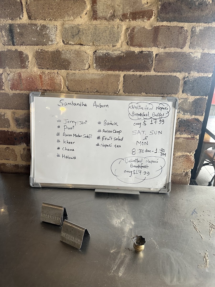 Sambandha Restaurant Menu 2