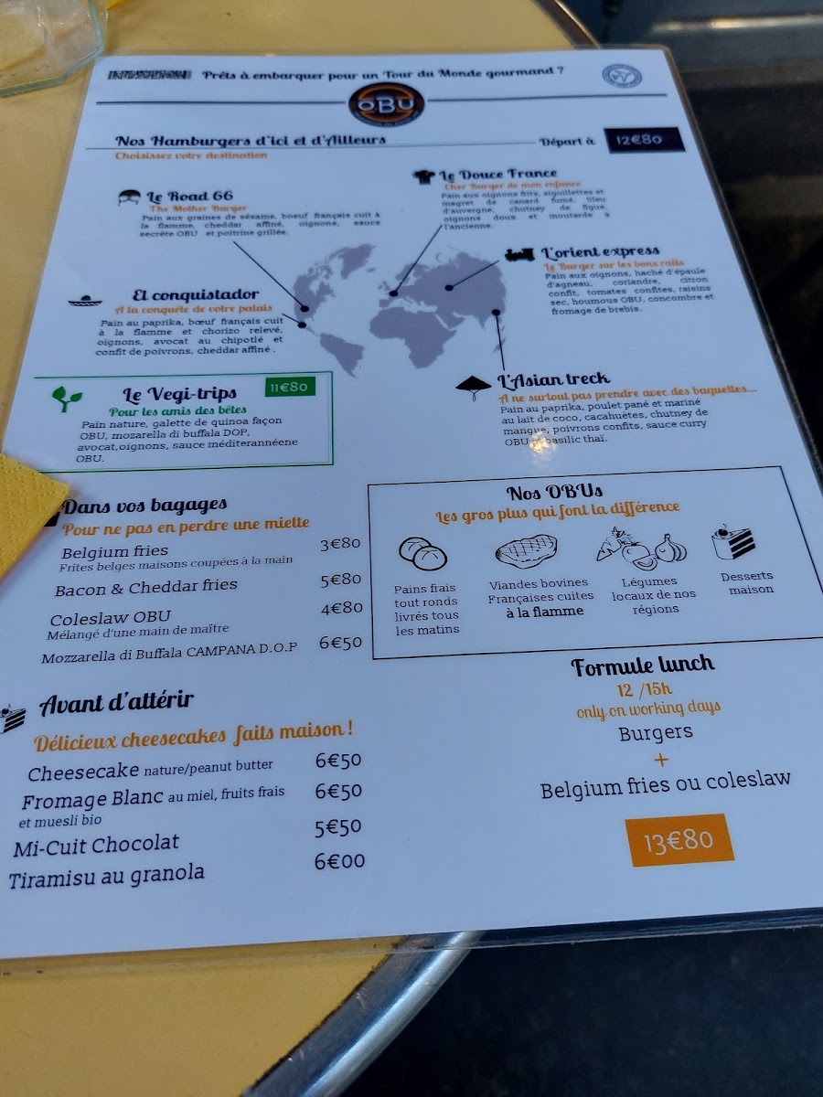 OBU - Organisation des Burgers Unis Menu 2