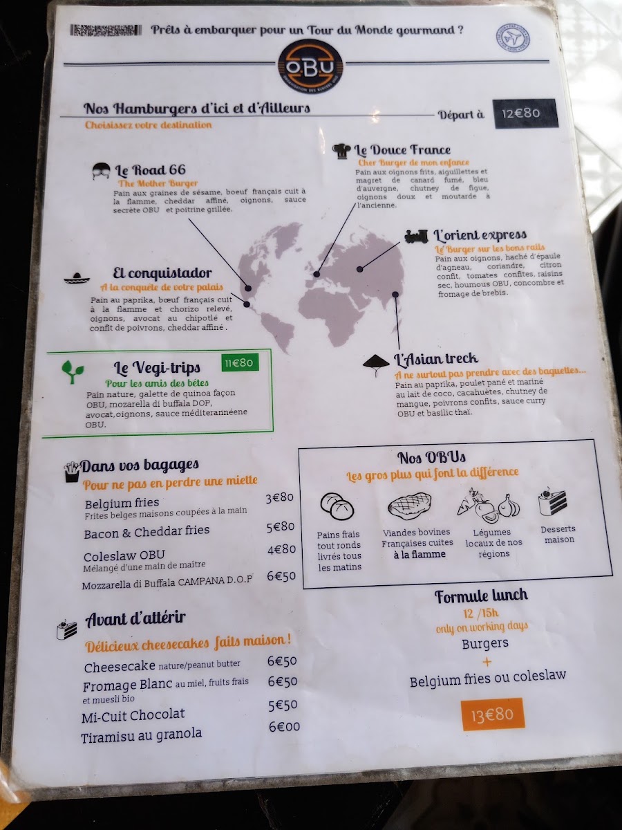 OBU - Organisation des Burgers Unis Menu 3