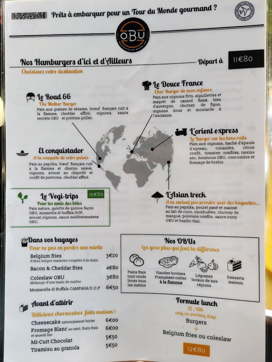 OBU - Organisation des Burgers Unis Menu 7