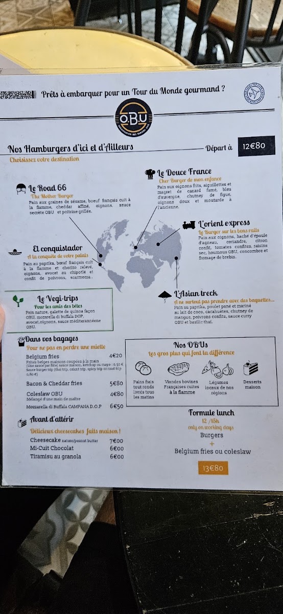 OBU - Organisation des Burgers Unis Menu 8