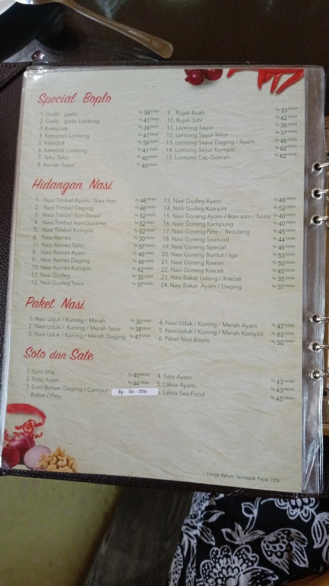 Gado Gado Boplo Menu 2